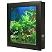 Aquavista 500 Wall Mounted Aquarium with Seaweed Background, Black Frame