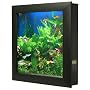 Aquavista 500 Wall Mounted Aquarium with Seaweed Background, Black Frame