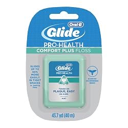 Glide Comfort Plus Dental Floss, Mint, 43.7-Yard Dispenser (Pack of 6)