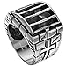 Men's Stainless Steel Cage Alien Skull Cross Ring Band Large Vintage Fashion Gothic Biker Silver Black Size 9