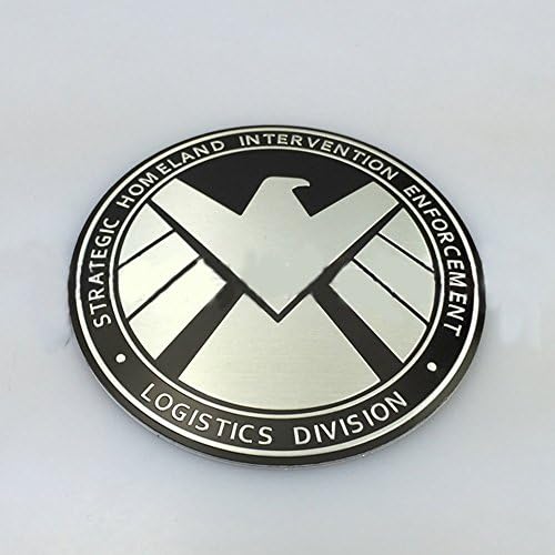 4pcs AGENTS OF SHIELD 75mm Car Wheel Hub Caps Center Badge Stickers Emblems White