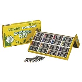 Crayola 52-1617 Class Pack Crayola Construction Paper Crayons, 25 ea. of 16 Colors, 400 Set by Binney & Smith