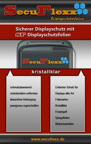 2 x SecuFlexx Crystal Clear (kristallklar) Display Schutzfolie Navigon 42 Plus