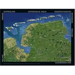 Ostfriesland. Satelliten-Foto-Poster