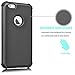 Tekcoo for iPhone 6S Plus Case, Tekcoo iPhone 6 Plus Case, [Tmajor] Bumper Sturdy Shock Absorbing Hybrid Impact Defender Hard Cover Shell Plastic Outer + Rubber Silicone Inner [Black/Black]