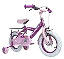 Hudora 10215 - Kinderfahrrad RS-4, Luftreifen 30,5 cm (12 Zoll) mit Stützrädern, pink / rosa