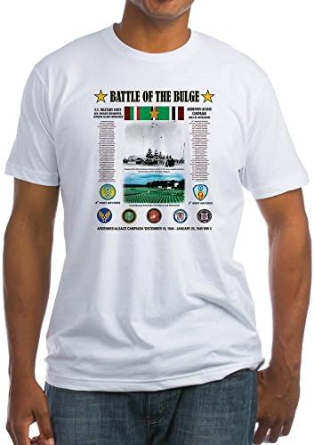 BATTLE OF THE BULGE (ARDENNES CAMPAIGN) EUROPEAN THEATER WORLD WAR II BATTLE & CAMPAIGN SHIRT (XL, GRAY)