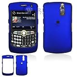 BlackBerry 8350i CURVE Cell Phone Dark Blue Rubber Feel Protective Case Faceplate Cover