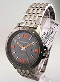 Fossil Men's Orange-Accent Stainless Steel Bracelet Watch