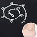 Seven Stars Silver Plated Thin Chain Anklet Bracelet Foot Jewelry Barefoot