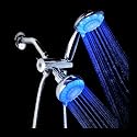 Ana Bath LSS5430CCP 4 Inch 5 Function LED Handheld Shower and LED Showerhead Combo Shower System, Chrome Plated Finish