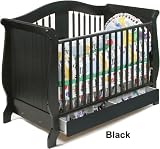 Stork Craft Aspen Stages Crib With Drawer In Black