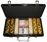 300pc 14g Nexgen Black/Yellow Poker Chip Set w/ Black Aluminum Case