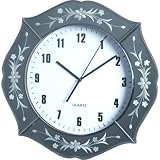 New Etched Glass Venetian Mirror Wall Clock