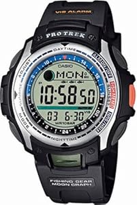 casio moon phase fishing watch