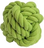 Oliver & Iris Durable Knot Rope Dog Toy Ball for Large Dogs, 6", Lime Green