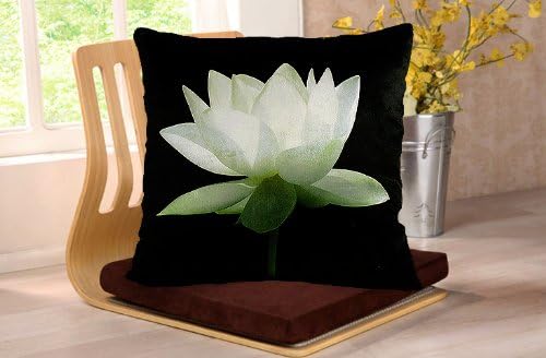 Decorative Double Side Cushion Cover Water Lily Throw Pillow / 23 by 23-Inch
