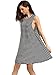 ROMWE Women's Striped O Neck Sleeveless Simple Loose Swing Dress Tunic Dress