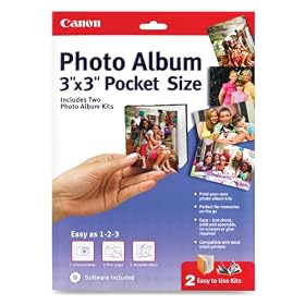 Canon Create-Your-Own Photo Album Pocket Sized, 3 x 3 Inches, 2 Kits (0041B009)