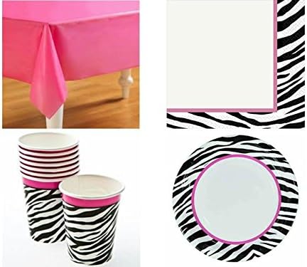 Zebra Party Supply Pack For 8 Guests!