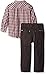 Calvin Klein Boys' Plaid Shirt and Twill Pant Set