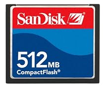 SanDisk 512 MB CompactFlash Card, SDCFB-512-A10 (Retail Package)