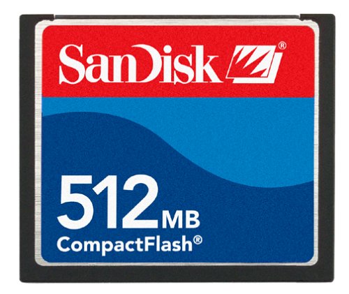 SanDisk 512 MB CompactFlash Card, SDCFB-512-A10 (Retail Package)