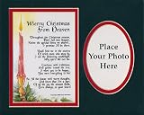 Merry Christmas From Heaven 8x10 Poem, Double-matted Photo in Green/Red.