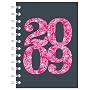Go Stationery A5 2010 Diary week to view Pink Stencil