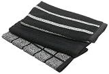 DII Terry Set of 3 Kitchen Towels, Black