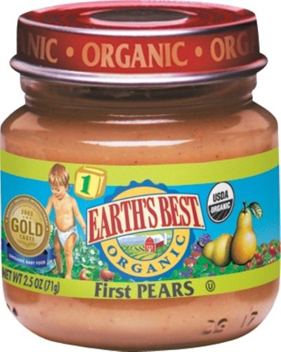 Earth's Best 1st Pears, 2.5 Ounce Jars (Pack of 24) by Earth's Best
