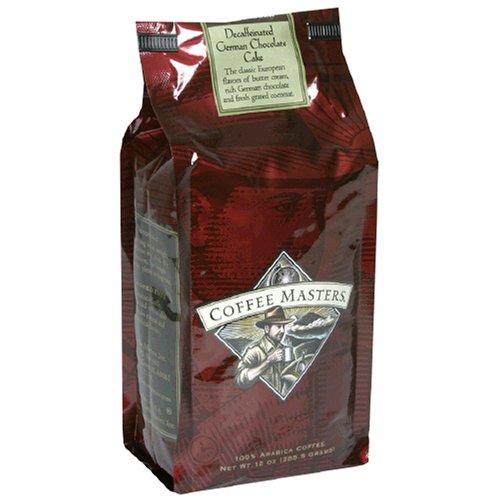 Coffee Masters Flavored Coffee, German Chocolate Cake Decaffeinated, Whole Bean, 12-Ounce... by German Chocolate Cakes