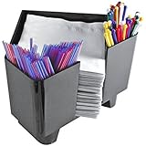 Co-Rect Plastic Bar Caddy with Triangular Design, Black