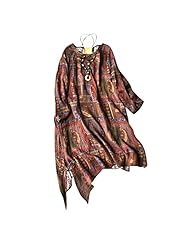 Winter Vintage Slit General Print Cotton  Dress