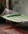 Parrot Bay Antiqua Premium Quilted Hammock - Green Stripe