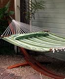 Parrot Bay Antiqua Premium Quilted Hammock - Green Stripe