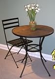 4D Concepts 601615 Black Metal Chair - Metal/Slate - 2 Pack
