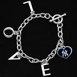 MLB Touch by Alyssa Milano New York Yankees Ladies Love Chain Charm Bracelet