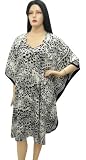 Hot Black & White Allover Printed Kaftan Caftan Cover up Tunic Xmas Christmas Gift