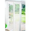 Easy To Install Magnetic Closing Insect Door Screen Curtain 90cm x 210cm White