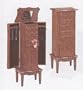 Aged Cherry Finish Wood Traditional Jewelry Armoir with Gental Carving