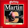 Martin M190 80/20 Bronze 12-String Acoustic Guitar Strings, Light