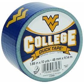 Duck Brand 240066 1.88-Inch x 10 -Yard West Virginia University College Logo Duck Tape