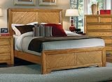 American Woodcrafters 94000-Panel Bed Casual Home Panel Bed in Warm Casual Oak
