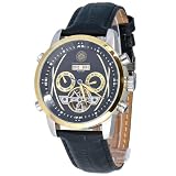Constantin Durmont Herren-Armbanuhr Boussole CD-BOUS-AT-LT-STGD-BK
