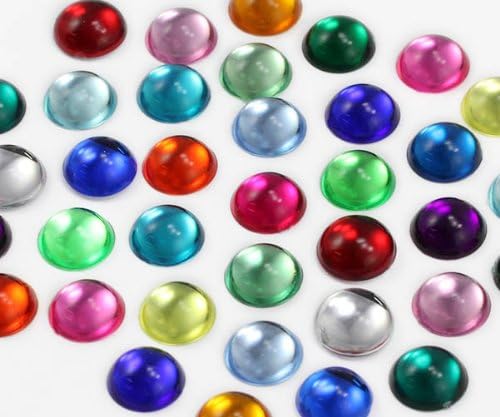 7mm Assorted Round Smooth Surface Cabochons - 300 Pieces