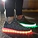 CAYANLAND LED Light Up Shoes Fashion Sneaker for Men Women Kids Child Boy Girls Slip-on with 11 Color Modes, 03Black,41