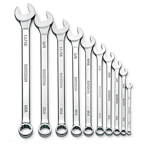 Bahco Snap On 837010 10 Piece 1/4-Inch to 13/16-Inch Combination Wrench Set
