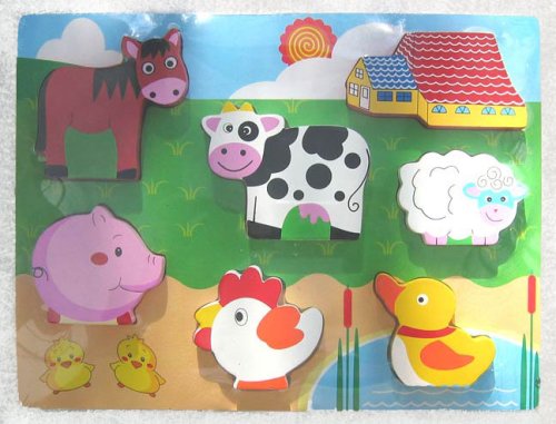 Childrens Toyshop  Toys : Chunky Farm Animals Puzzle