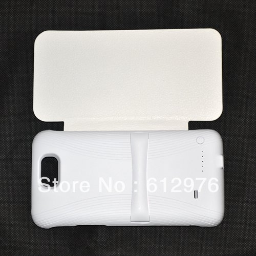 New arrival 4000mAh External Backup Battery Charger Case for Galaxy Note 2 II N7100 Free shipping(White)